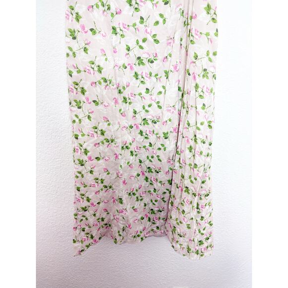 Revolve LPA Hartley Midi Dress Size Medium Floral Puff Sleeve Coquette Feminine - Picture 10 of 14